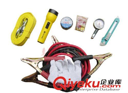 車用急救包 應(yīng)急包8件套 汽車應(yīng)急工具 搭火線拖車?yán)K胎壓計原始圖片2
