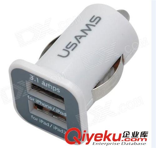 迷你汽車雙USB頭 手機(jī)充電車載點(diǎn)煙器轉(zhuǎn)換頭原始圖片2