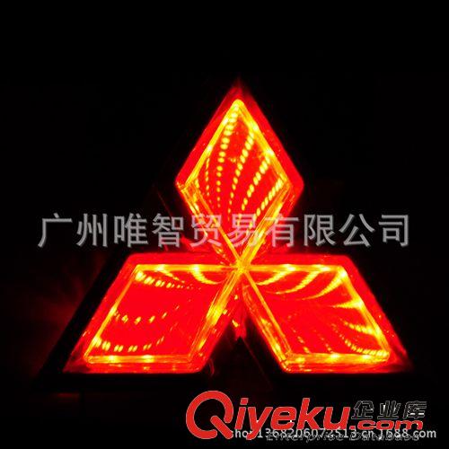 汽車車標三菱菱帥/藍瑟3D車標燈led 尾標車燈防水功能鐳射車標燈原始圖片2