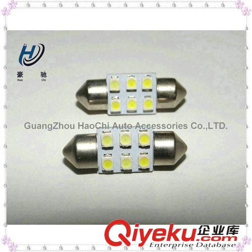 汽車雙尖車頂燈 31MM-6SMD-1210 12v改裝車廂燈/閱讀燈/牌照燈