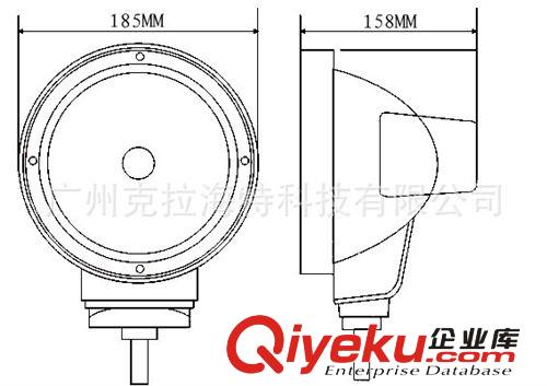 HID汽車工作探照燈　越野車工作燈　7寸HID強光越野車燈原始圖片2