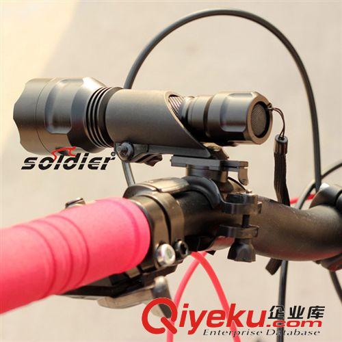 SOLDIER槍型自行車燈架/自行車燈夾/槍型手電筒夾//槍形燈夾原始圖片2