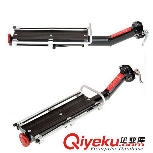 自行車(chē)貨架批發(fā) 加強(qiáng)型快拆 帶擋泥板反光尾燈//黑銀帶泥板貨架原始圖片2