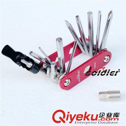 自行車修車工具 14合1多功能折疊工具SD34-06//3孔帶截鏈器原始圖片2