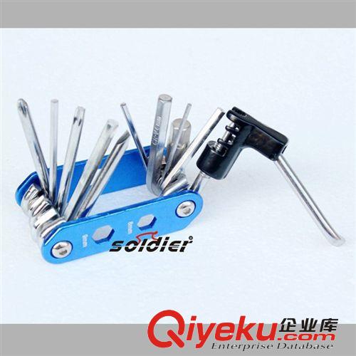 自行車修車工具 14合1多功能折疊工具SD34-06//3孔帶截鏈器原始圖片3