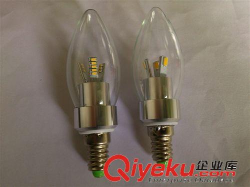 新款热卖3W三叉LED蜡烛灯/尖泡、蜡尾6串5630灯珠 360°发光