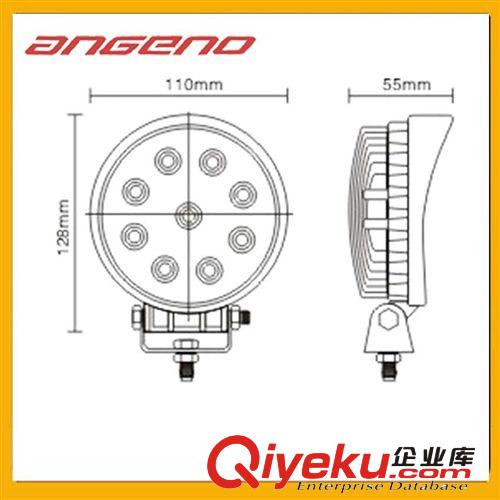 angeno 27W圓形 大功率汽車LED工作燈 工程燈 檢修燈