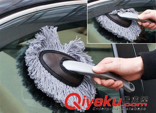 汽車小蠟拖 洗車刷除塵車撣 擦車拖把撣子 清潔用品 灰邊灰革原始圖片2