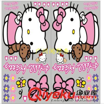 車貼創意 可愛卡通汽車貼 hello kitty整車拉花 廣告促銷活動禮品原始圖片3