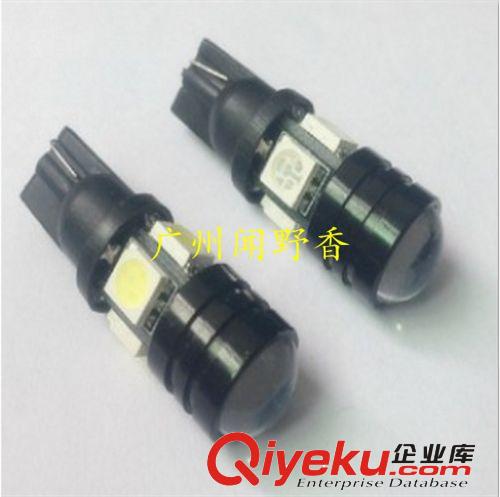 示寬燈 黑鋒系列 led t10 冰藍汽車燈泡改裝專用5瓦大功率帶透鏡原始圖片2