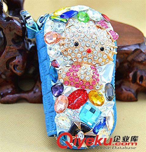 汽車用品車用鑰匙包 水晶鑲鉆骷髏頭鑰匙包個性鎖匙包 貼鉆遙控包原始圖片2