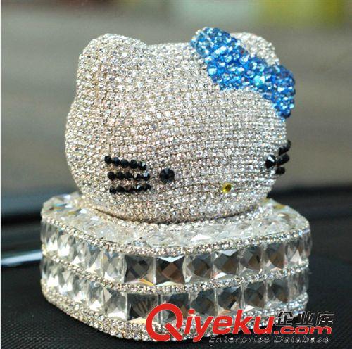 hellokitty鑲鉆汽車香水座kt鑲鉆水晶汽車香水座車載香水鑲鉆加工原始圖片3