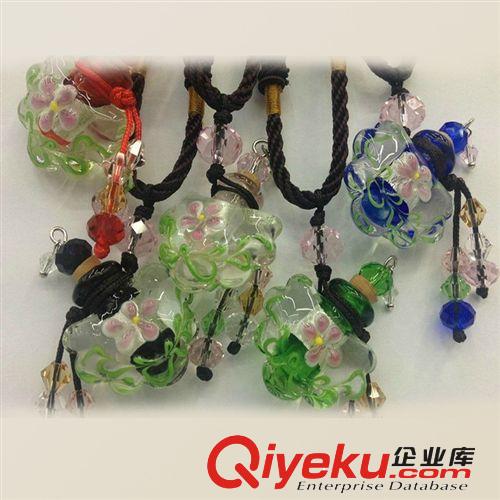 【欣隆電子】新款琉璃精油瓶 琉璃項鏈  水晶吊墜香水瓶廠家批發原始圖片2