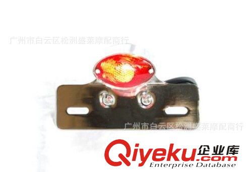 摩托車改裝尾燈E-M單圓尾燈電鍍LED3線尾燈原始圖片2
