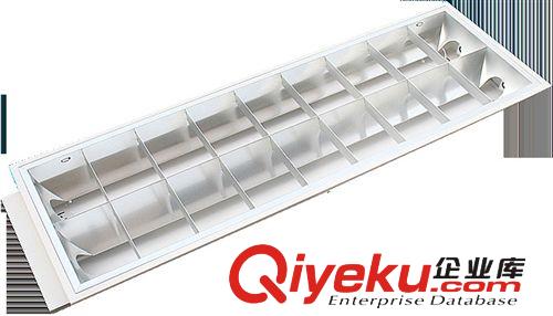 辦公照明燈具工廠車間寫字樓吊頂暗裝嵌入式啞光鋁T8格柵燈盤原始圖片3