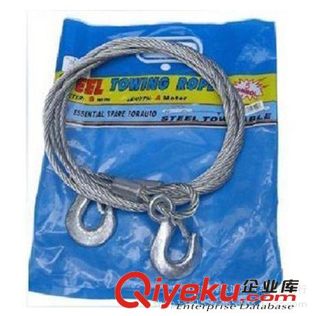 供應 8mm4米鋼絲拖車繩 汽車應急強力牽引繩 旅游必備急救 5T原始圖片2