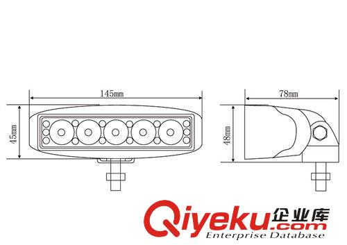LED越野車頂燈 工程車燈 改裝車燈 車頂射燈 農(nóng)用車燈 15W長(zhǎng)條型原始圖片3