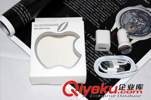 蘋果4S手機車充 USB 子彈頭三合一套裝 車用迷你車載充電器 批發(fā)原始圖片2
