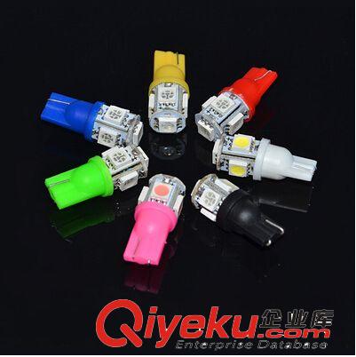 摩托車(chē)汽車(chē)LED示寬燈/車(chē)小燈/T10 5頭 牌照燈/閱讀燈/冰藍(lán)光 批發(fā)原始圖片2