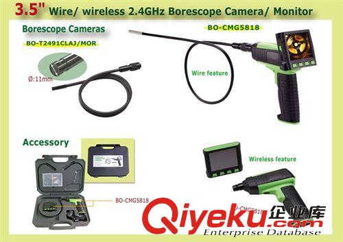 2.4GHZ 小直徑無線錄像工業(yè)內(nèi)窺鏡汽車內(nèi)視鏡3.5寸屏工業(yè)檢查拍照