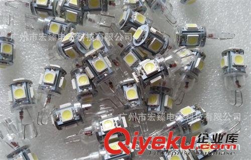 T10 5050 5SMD三芯片 LED示寬燈 行車燈 閱讀燈 牌照燈 W5W原始圖片2