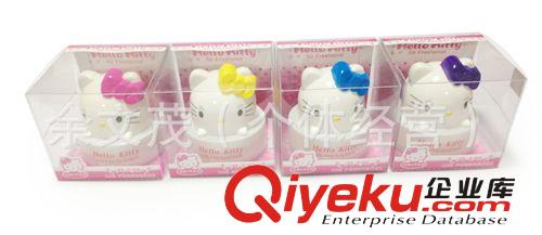 新款kt貓頭香水座用品 車載汽車香水座 卡通可愛擺件香水 可貼鉆原始圖片2