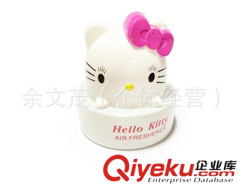 新款kt貓頭香水座用品 車載汽車香水座 卡通可愛擺件香水 可貼鉆原始圖片3