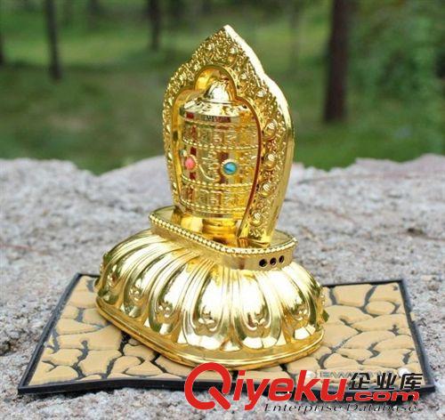 汽車用仿金屬塑料太陽能轉(zhuǎn)經(jīng)輪倫轉(zhuǎn)金輪 車載佛教用品汽車香水原始圖片2