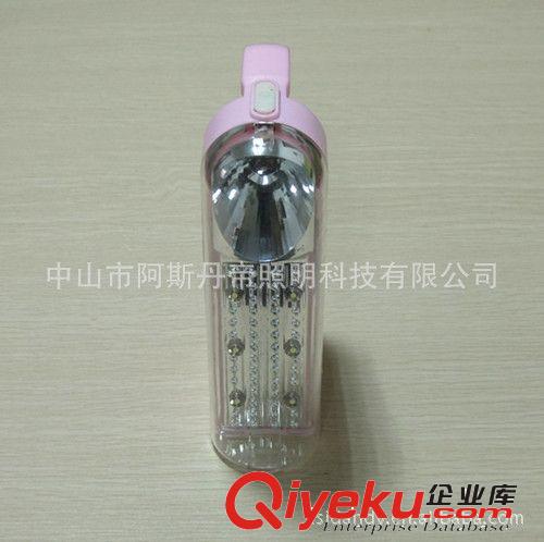 LED太陽能充電手提應急手電筒  多功能探照燈  折射燈