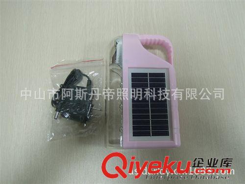 LED太陽能充電手提應急手電筒  多功能探照燈  折射燈