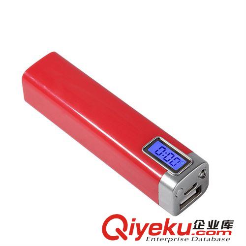 單節(jié)香水方柱電子顯示屏移動電源 zp三星2600毫安充電寶批發(fā)原始圖片2