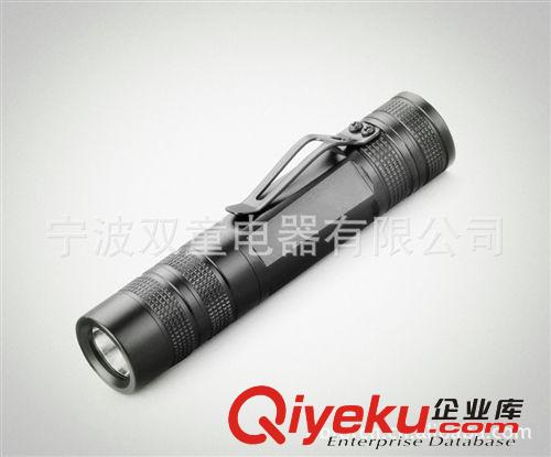 LED大功率手電筒 鋁合金手電筒 迷你帶夾子1W手電筒