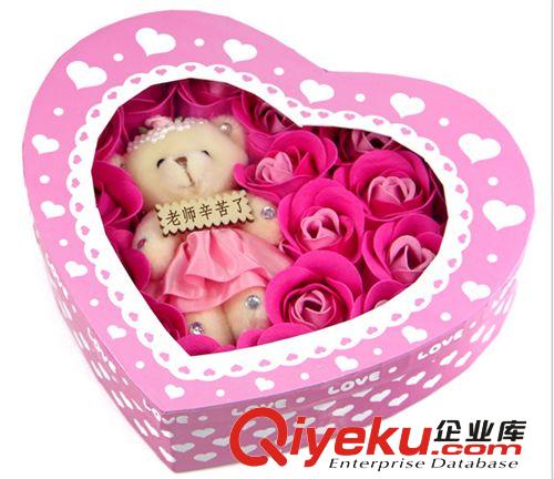 促銷新款20朵心形公仔玫瑰花瓣 女友生日圣誕{sx}禮物 手工玫瑰原始圖片3
