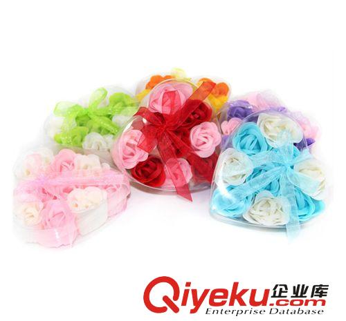 廠價供應圣誕{zx1}9PVC朵心形玫瑰香皂花禮品 仿真香皂花專賣原始圖片2
