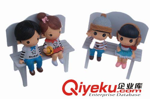 新款精品批發 田園情侶桌椅 創意禮品 卡通桌面裝飾