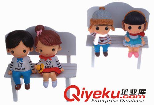 新款精品批發 田園情侶桌椅 創意禮品 卡通桌面裝飾