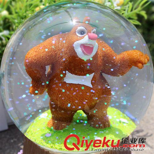 100號水晶球 熊出沒 八音音樂生日禮物 音樂盒 8A049原始圖片2
