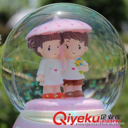 創意100大水晶球 旋轉八音 生日禮物必送 8A033原始圖片3