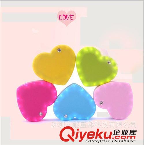 廠家直銷新款愛(ài)心型移動(dòng)電源禮品{sx}青春時(shí)尚 4000毫安充電寶原始圖片2