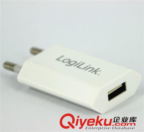 Logilink USB充電器綠點(diǎn)蘋果三星手機(jī)歐規(guī)插頭適配器1A 外貿(mào)原單原始圖片2