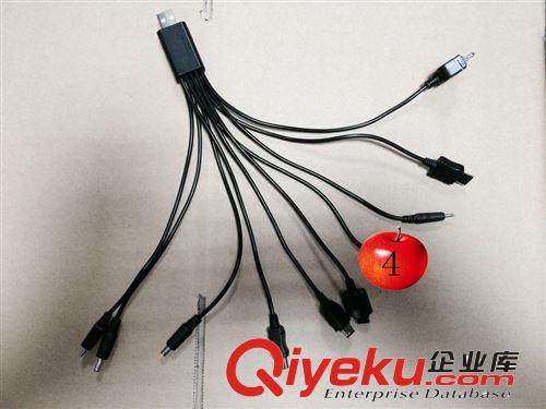 一拖十手機(jī)充電線10合1充電線 usb十合一加粗圓線 一拖十?dāng)?shù)據(jù)線