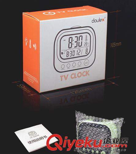 廠家直銷 都樂zp 帶照明功能 復古電視造型 tv鬧鐘 創意鬧鐘原始圖片3