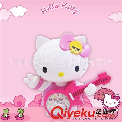 廠家直銷(xiāo) 新款 Hello Kitty吉他外形鬧鐘 kitty必備