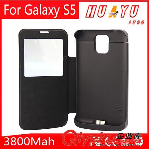 三星Galaxy S5/i9600背夾電源 三星S5天窗無休眠背夾電池 批發(fā)原始圖片3