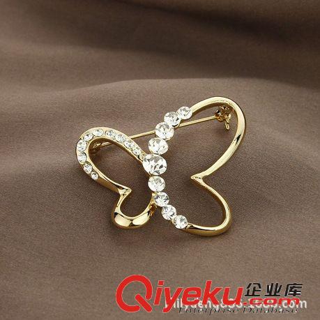 批量zg生產金屬工藝復古gd鍍金鑲鉆精致鏤空徽章 胸章原始圖片2