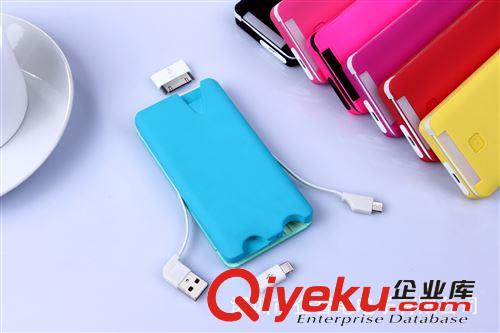 移動電源私模zp套料多功能聚合物5000毫安自帶線小米手機充電寶原始圖片3