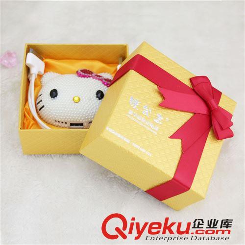 深圳廠家批發(fā) kitty貓充電寶8000Amh蘋果三星手機移動電源KT-鑲鉆