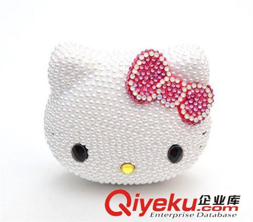 深圳廠家批發 kitty貓充電寶8000Amh蘋果三星手機移動電源KT-鑲鉆