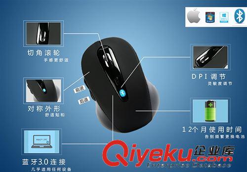 無(wú)線藍(lán)牙鼠標(biāo) V3.0版本 簡(jiǎn)潔時(shí)尚 廠家直銷原始圖片2