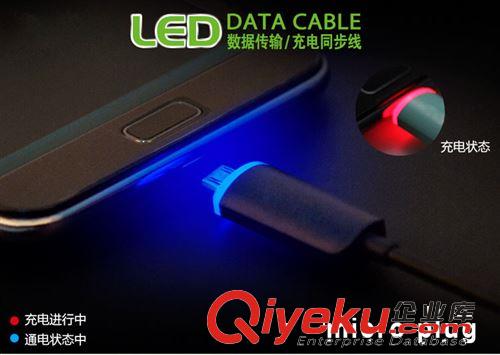 LIZO智能LED發(fā)光Micro/USB充電線數(shù)據(jù)同步三星安卓充電線批發(fā)OEM原始圖片2